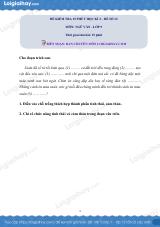 Đề kiểm tra 15 phút Văn 9 - Đề số 12